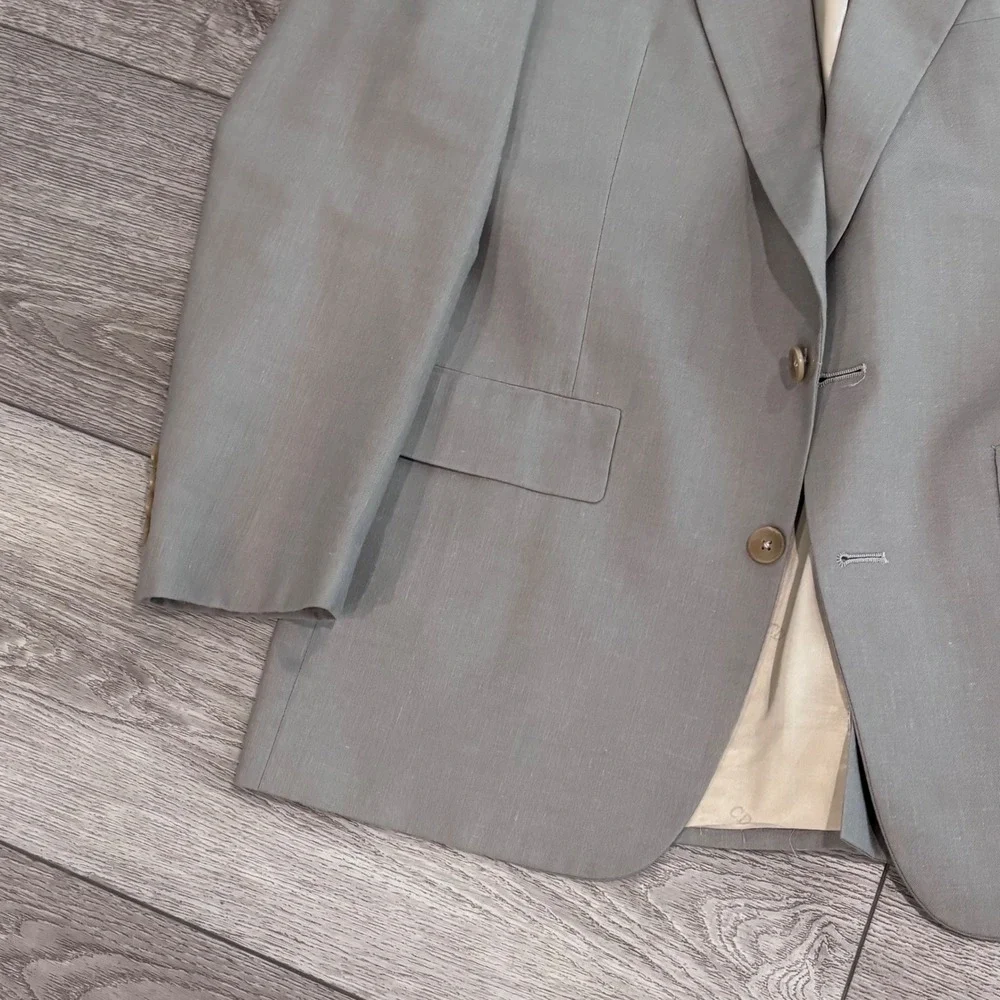 Christian Dior Monsieur Blazer Mens Gray 2 Button Sport Coat Suit Jacket Vintage